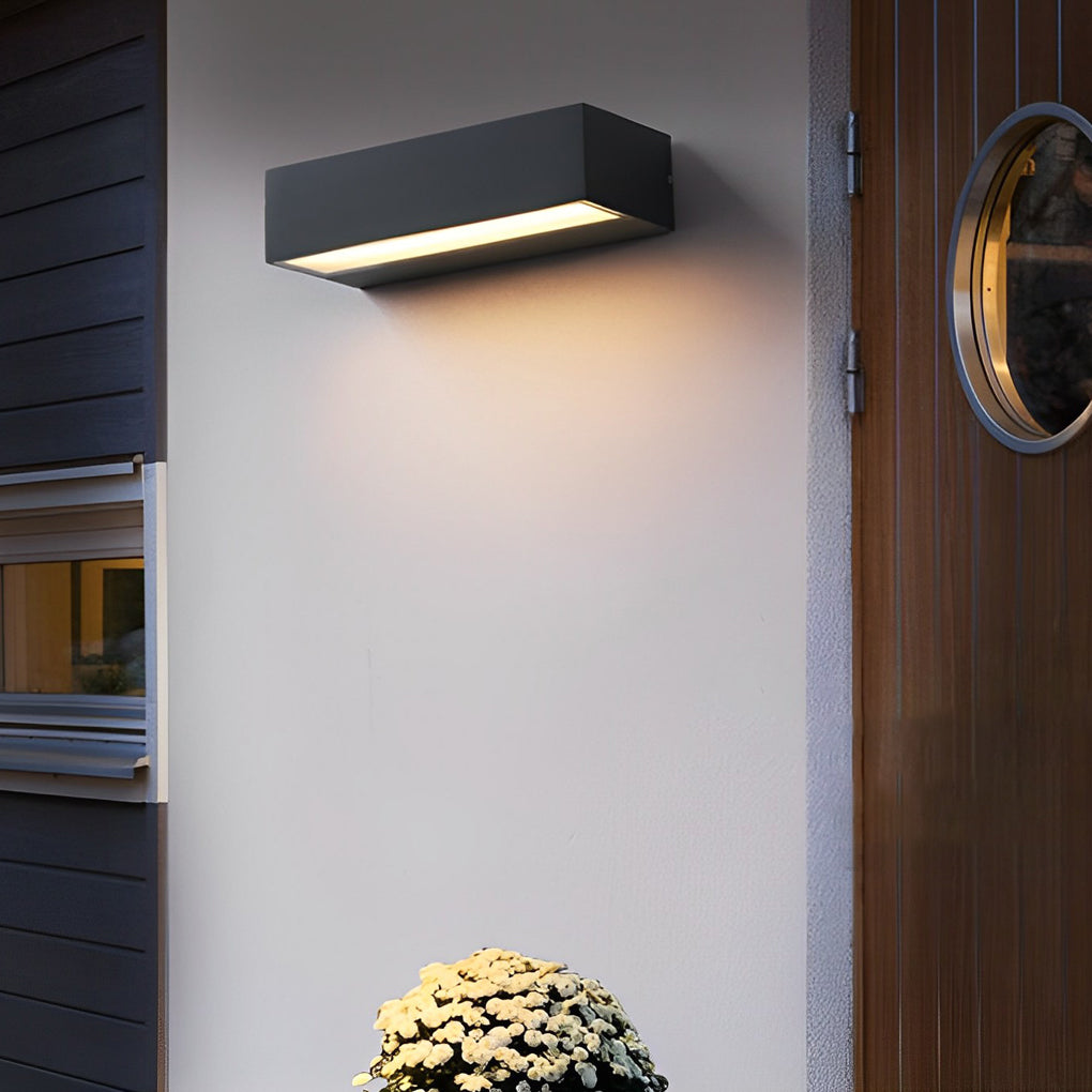 LED Exterior Porch Light Fixture | Modern Die-Cast Aluminum | IP65 Waterproof, Two Color Temperatures