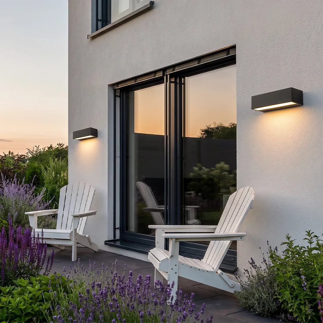 LED Exterior Porch Light Fixture | Modern Die-Cast Aluminum | IP65 Waterproof, Two Color Temperatures