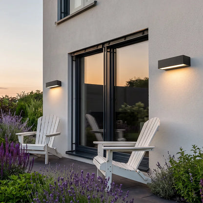 LED Exterior Porch Light Fixture | Modern Die-Cast Aluminum | IP65 Waterproof, Two Color Temperatures
