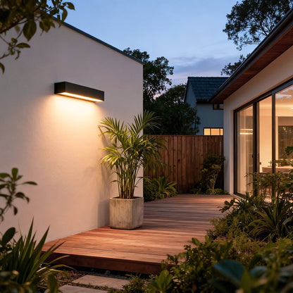 LED Exterior Porch Light Fixture | Modern Die-Cast Aluminum | IP65 Waterproof, Two Color Temperatures