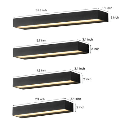 LED Exterior Porch Light Fixture | Modern Die-Cast Aluminum | IP65 Waterproof, Two Color Temperatures