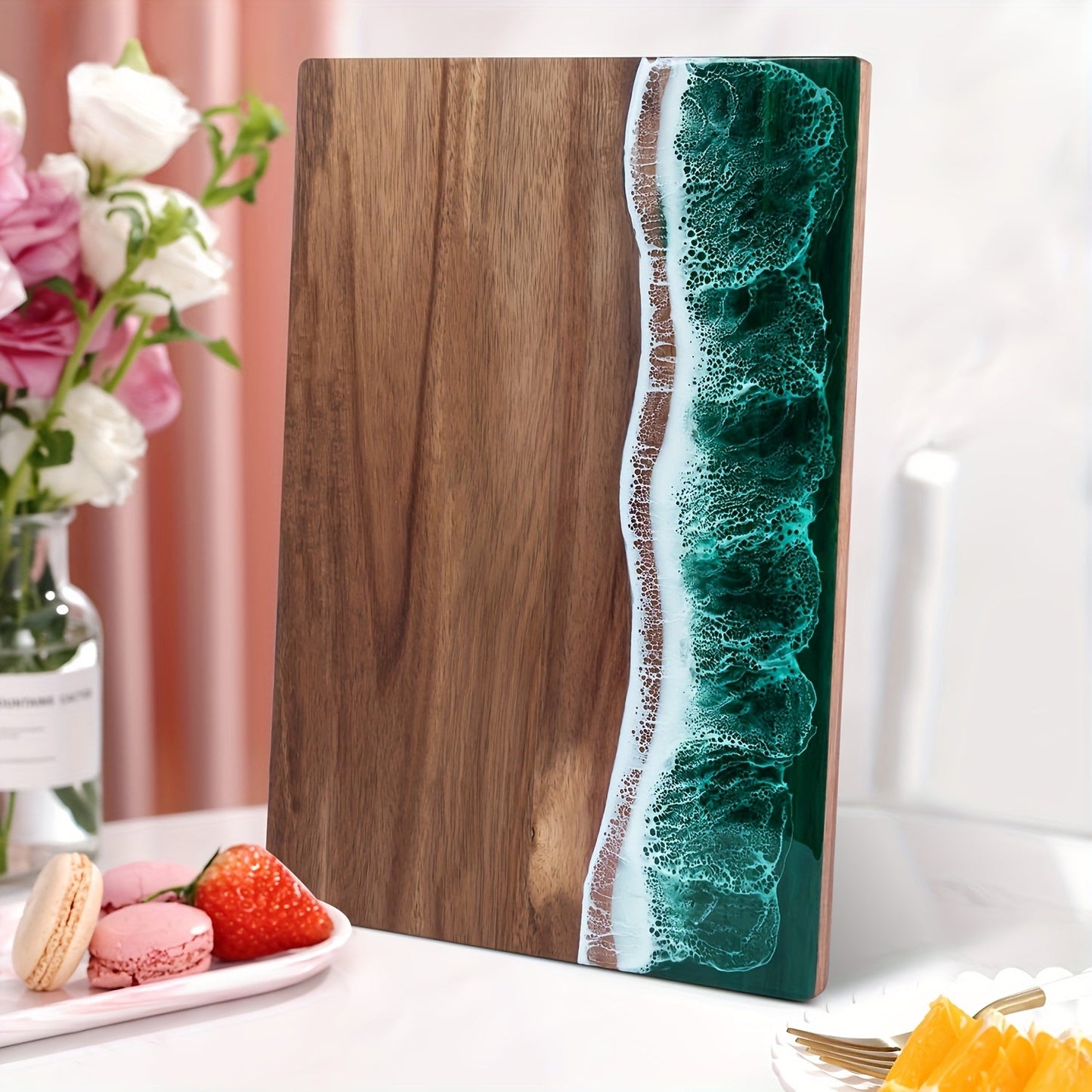 Cutting Board | Ocean Resin Inlay with Acacia Wood