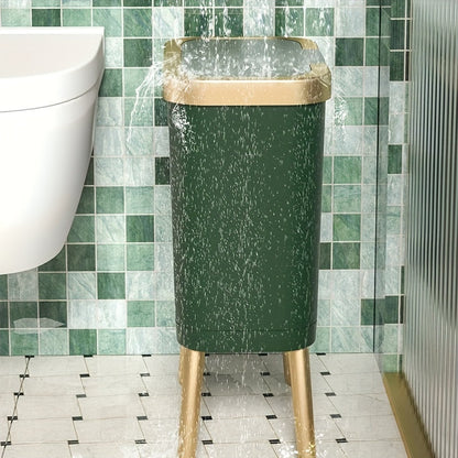 Odour-Sealing Trash Can 15L | Modern Slim Design with Elevated Legs