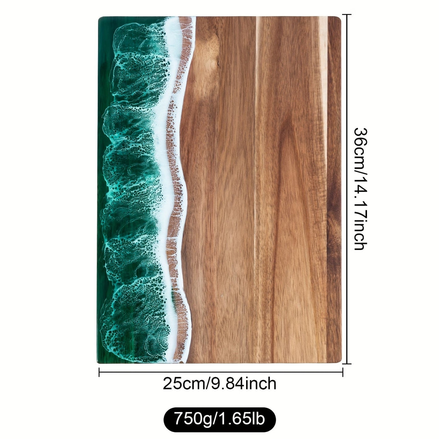 Cutting Board | Ocean Resin Inlay with Acacia Wood