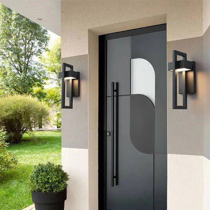 Outdoor Wall Light | Modern Aluminium LED Fixture with Geometric Design
