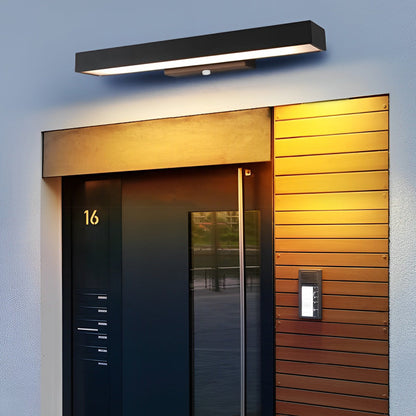 LED Linear Wall Light | Black Rectangular Design with IP65 Protection
