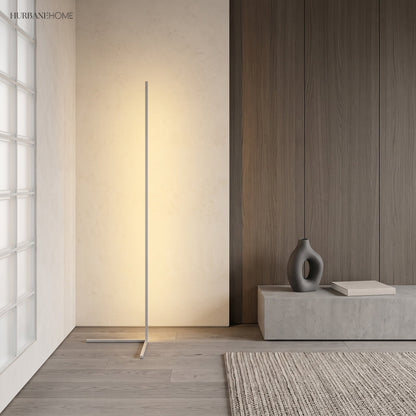 Corner Floor Lamp | 47 or 57 in LED Light Bar on a Triangle Base | Foot Switch, Warm or 3-Color Light