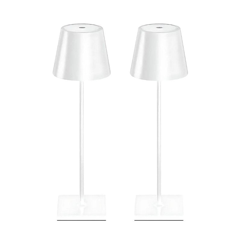Cordless Table Lamp | Rechargeable 5200mAh LED, Aluminum, 15 in | Touch Dimming Dining Lamp, Single to Set of 3