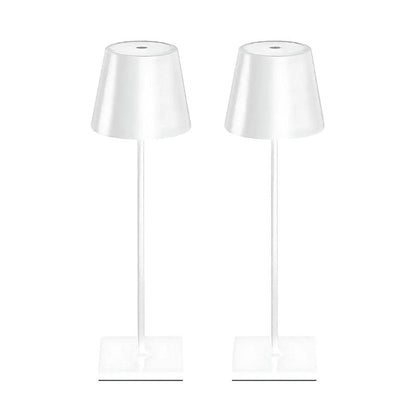 Cordless Table Lamp | Rechargeable 5200mAh LED, Aluminum, 15 in | Touch Dimming Dining Lamp, Single to Set of 3