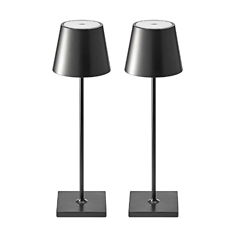Cordless Table Lamp | Rechargeable 5200mAh LED, Aluminum, 15 in | Touch Dimming Dining Lamp, Single to Set of 3