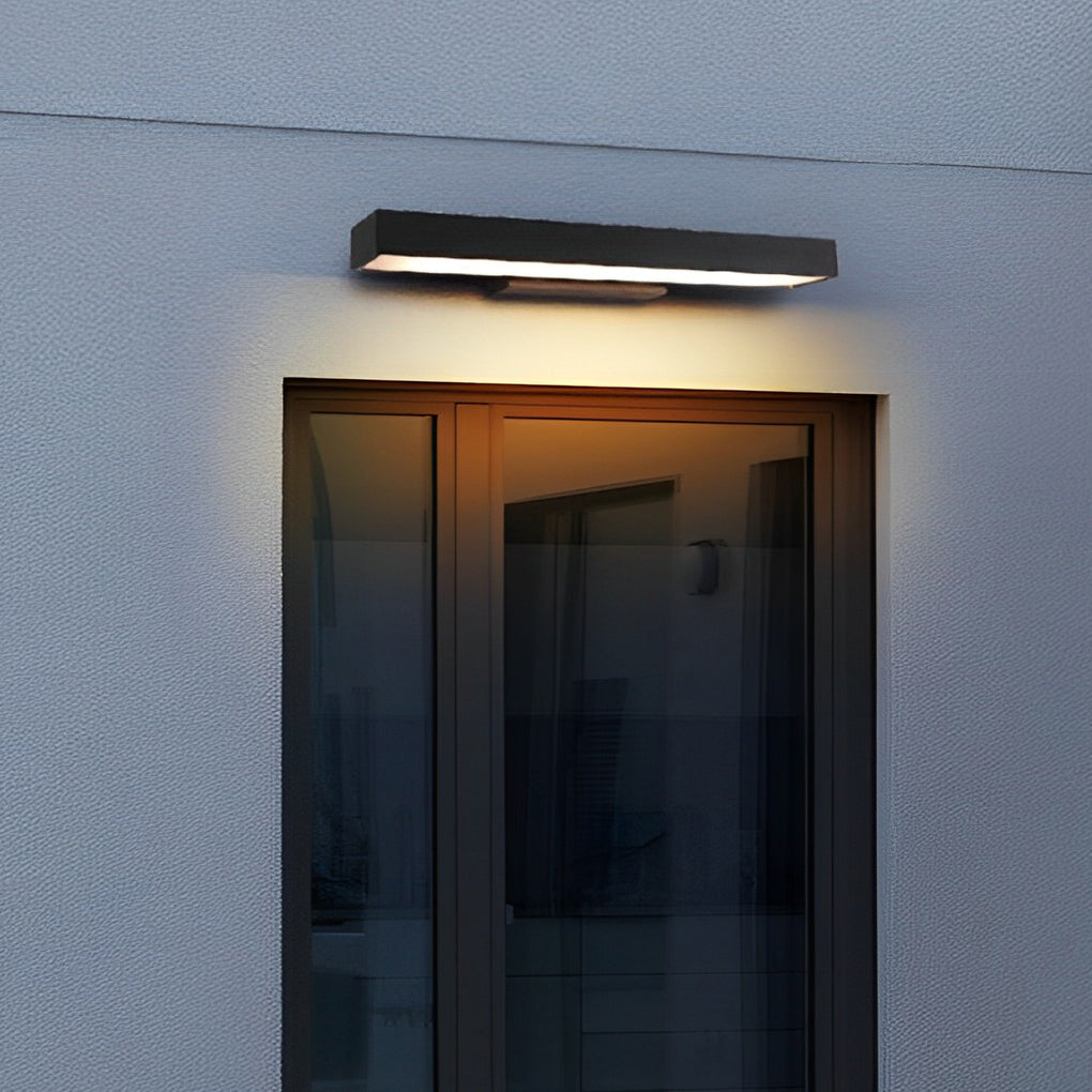 LED Linear Wall Light | Black Rectangular Design with IP65 Protection