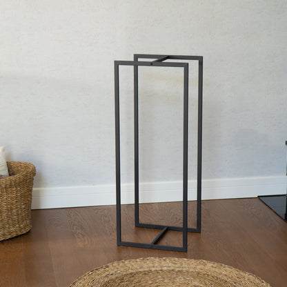 Minimalist Log Holder | Powder-Coated Steel Firewood Rack, 18, 24 or 36 in | Black, White or Gold