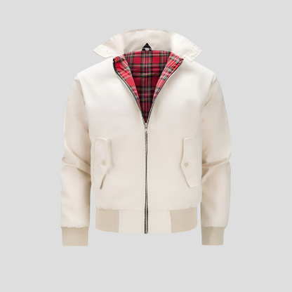 Men's Harrington Jacket | Woven Fabric, Tartan Lining, Ribbed Cuffs and Hem, Zip Front | 3 Colours, M to 3XL