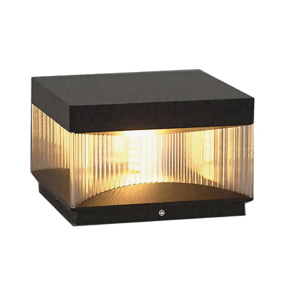 Outdoor Solar Pillar Light | IP65 Waterproof Iron with Acrylic Shade