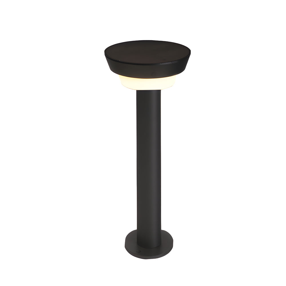 Solar Powered Garden Path Lights | IP65 Waterproof Aluminum | Modern Cylindrical Design | Warm White LED