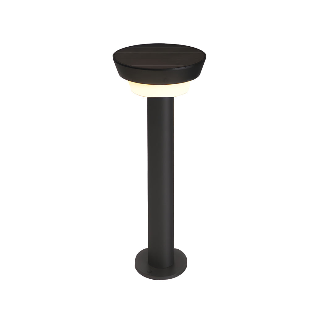Solar Powered Garden Path Lights | IP65 Waterproof Aluminum | Modern Cylindrical Design | Warm White LED