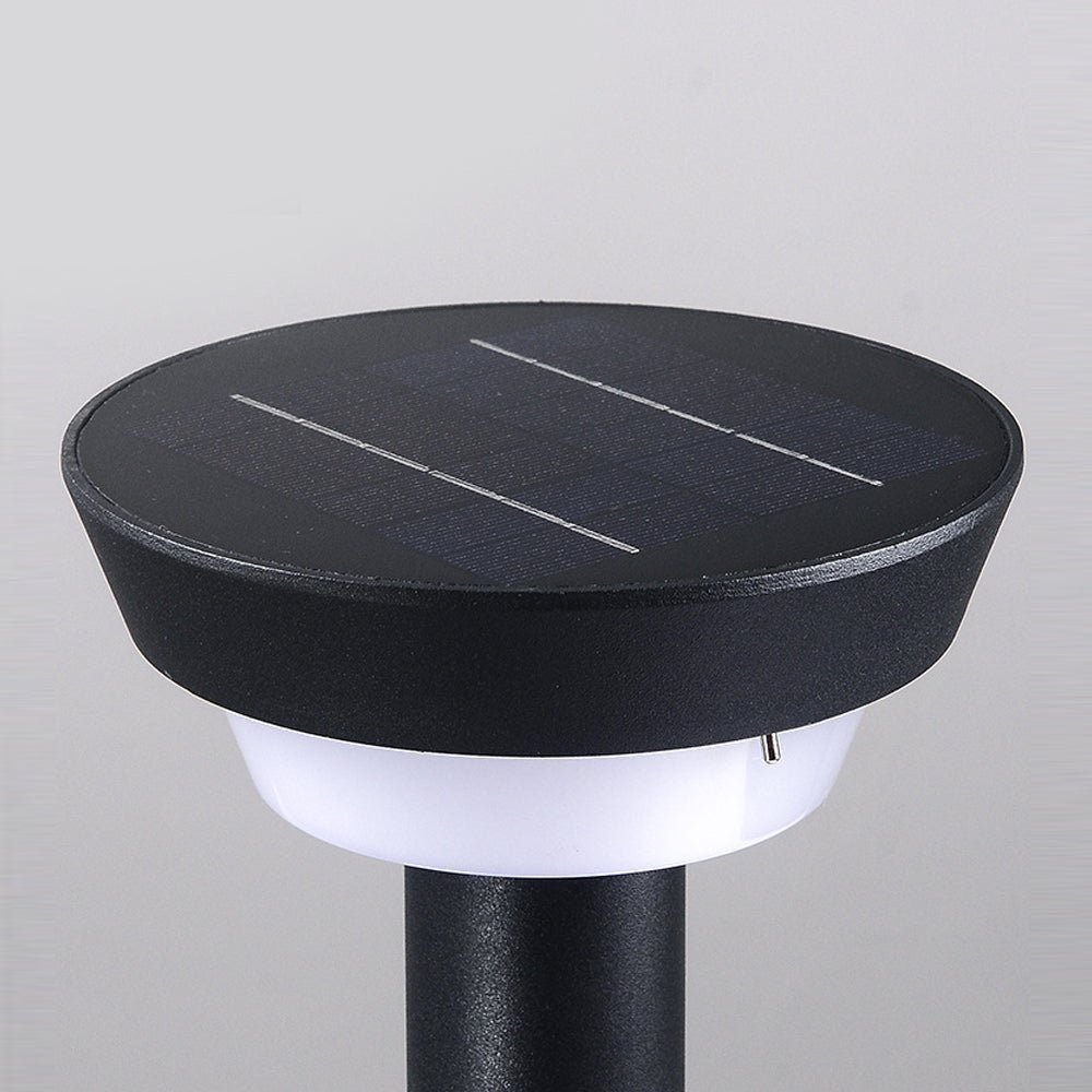 Solar Powered Garden Path Lights | IP65 Waterproof Aluminum | Modern Cylindrical Design | Warm White LED