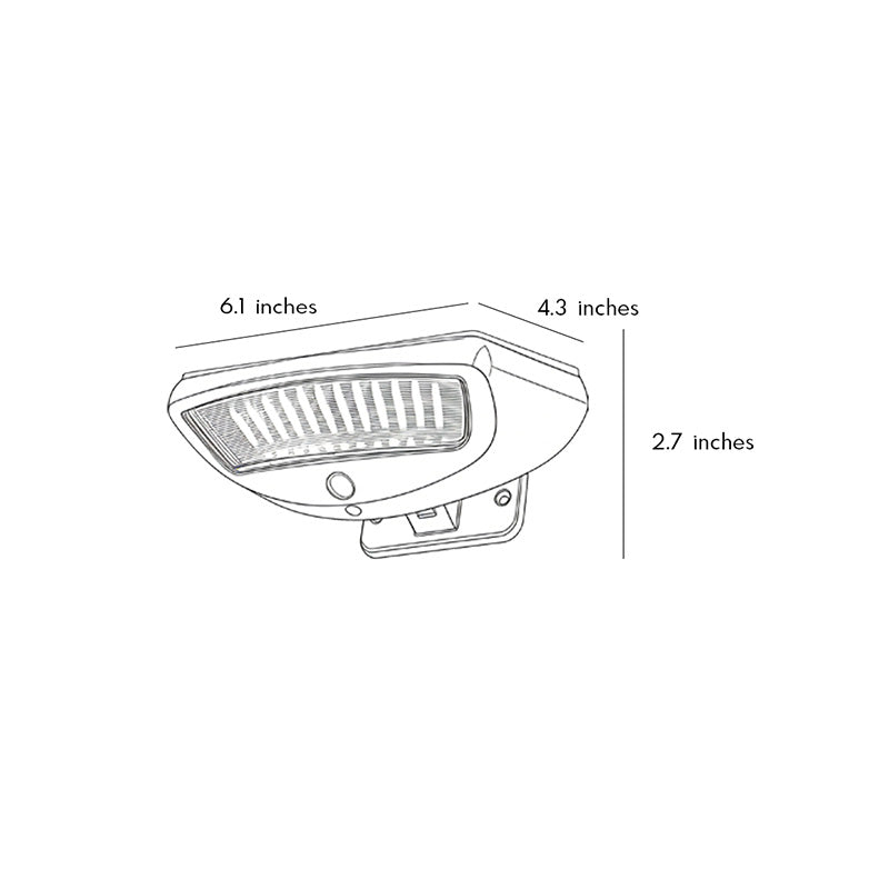 Solar Powered Motion Sensor Wall Light | IP65 Waterproof | Adjustable Angle | Two Color Temperatures
