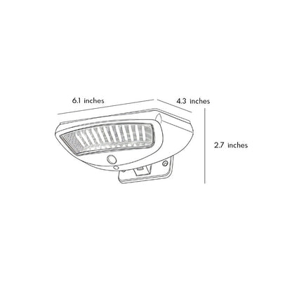 Solar Powered Motion Sensor Wall Light | IP65 Waterproof | Adjustable Angle | Two Color Temperatures