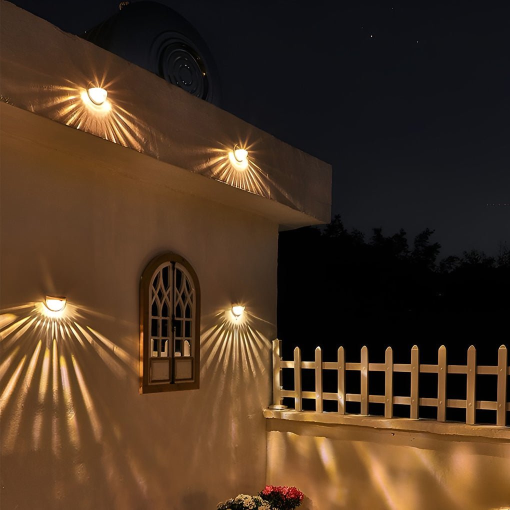 Solar Fence Lights | Waterproof LED Wall Sconce with Automatic Switch