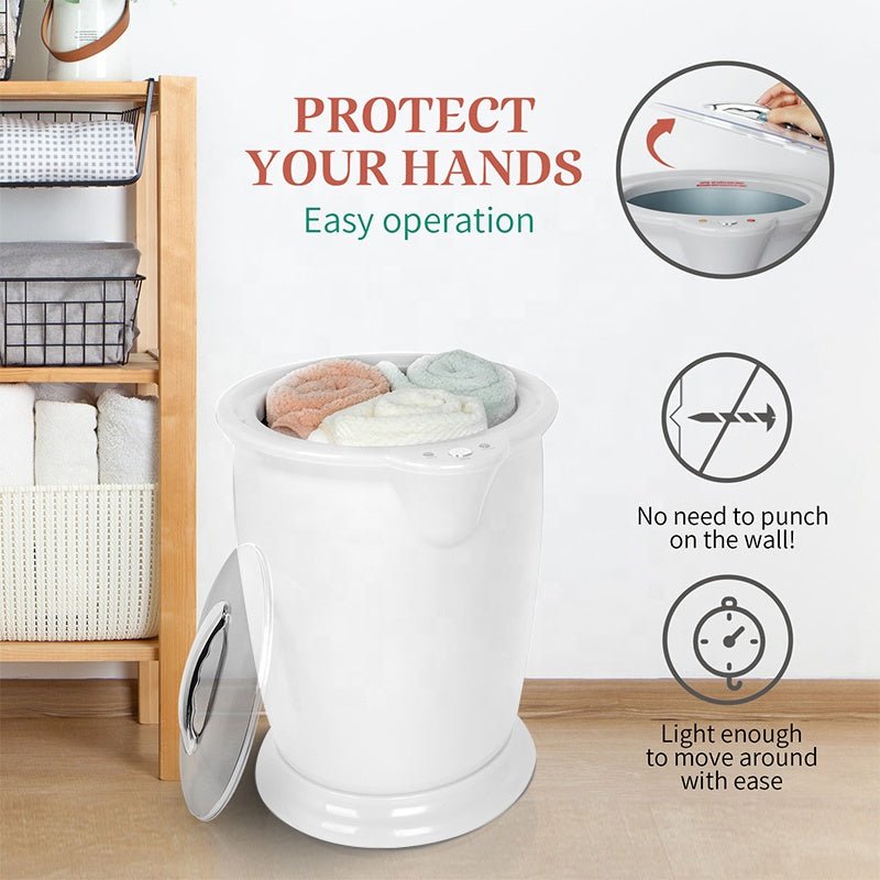 Towel Warmer Bucket | 20L, Holds 2 Large Bath Towels | One-Button Control, Full Heat in About 6 Minutes