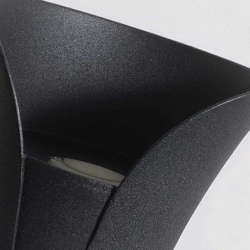 Up Down Wall Lights | Modern Curved LED Aluminum Glass Sconce | IP54 Waterproof