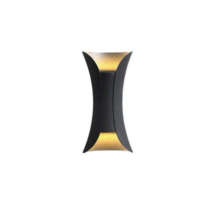 Up Down Wall Lights | Modern Curved LED Aluminum Glass Sconce | IP54 Waterproof