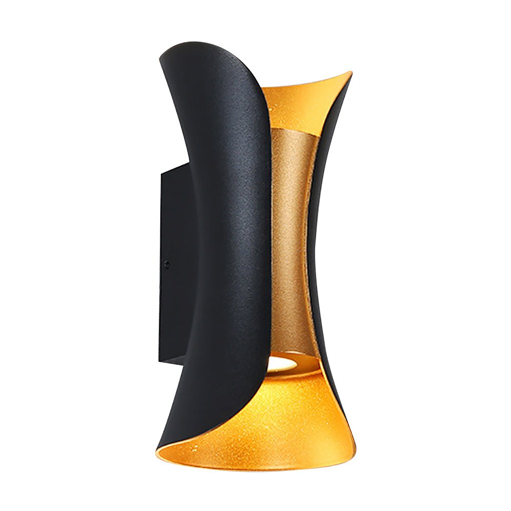 Up Down Wall Lights | Modern Curved LED Aluminum Glass Sconce | IP54 Waterproof