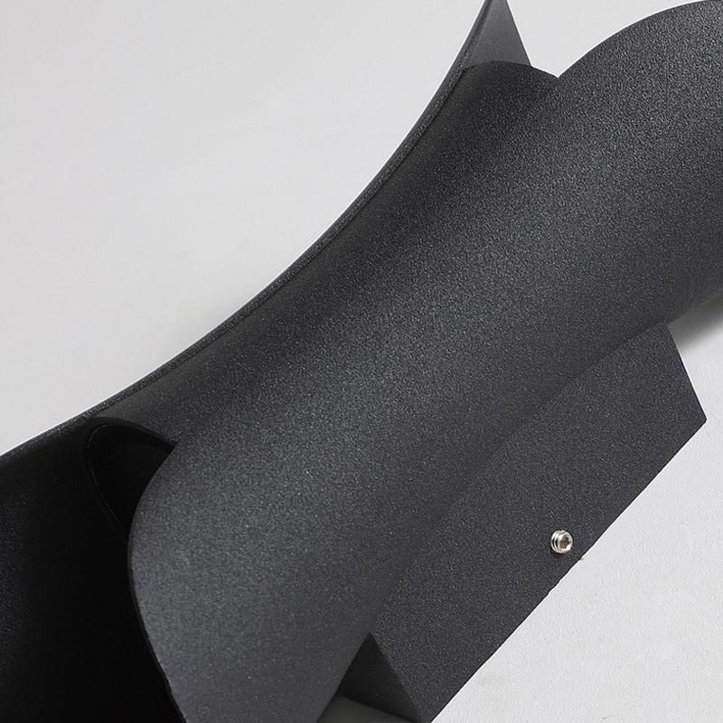 Up Down Wall Lights | Modern Curved LED Aluminum Glass Sconce | IP54 Waterproof
