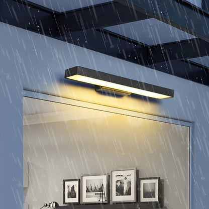LED Linear Wall Light | Black Rectangular Design with IP65 Protection